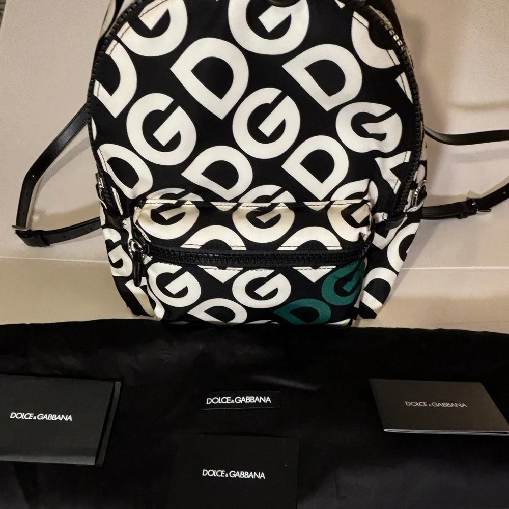 DOLCE & GABBANA Backpack MONOGRAM NYLON - LEATHER BACKPACK NWT $1883 - Picture 8 of 16